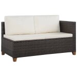 Vidaxl salon de jardin 4 pcs avec coussins r�sine tress�e marron