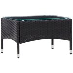 Vidaxl salon de jardin 4 pcs avec coussins résine tressée noir Vidaxl salon de jardin 4 pcs avec coussins résine tressée noir