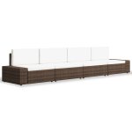 Vidaxl salon de jardin 4 pcs rsine tresse marron