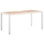 Vidaxl salon de jardin 7 pcs rsine tresse blanc