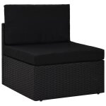 Vidaxl salon de jardin 8 pcs avec coussins noir résine tressée Vidaxl salon de jardin 8 pcs avec coussins noir résine tressée