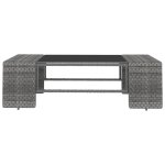 Vidaxl salon de jardin 8 pcs rsine tresse gris