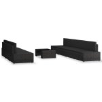 Vidaxl salon de jardin 8 pcs r�sine tress�e noir