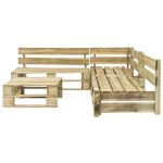 Vidaxl salon de jardin palette 4 pcs bois