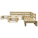 Vidaxl salon de jardin palette 6 pcs bois