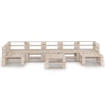 Vidaxl salon de jardin palette 8 pcs bois de pin