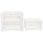 Vidaxl salon palette de jardin 2 pcs blanc bois Vidaxl salon palette de jardin 2 pcs blanc bois
