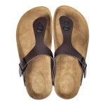 Vidaxl sandales en lige bio de femme design tong marron pointure 36