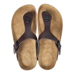 Vidaxl sandales en lige bio de femme design tong marron pointure 38