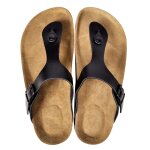 Vidaxl sandales en lige bio de femme design tong noir pointure 41