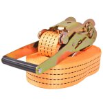 Vidaxl sangle d?arrimage  cliquet 4 pcs 2 tonnes 8 m x 50 mm orange
