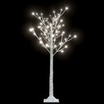 Vidaxl sapin de nol 120 led blanc froid saule 1, 2 m int / ext