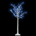 Vidaxl sapin de no�l 120 led bleues saule 1, 2 m int / ext