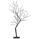 Vidaxl sapin de nol 128 led blanc froid cerisier en fleurs 120 cm