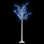 Vidaxl sapin de no�l 140 led bleues saule 1, 5 m int / ext