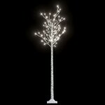 Vidaxl sapin de nol 180 led blanc froid saule 1, 8 m int / ext