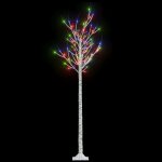 Vidaxl sapin de no�l 180 led color�es saule 1, 8 m int / ext
