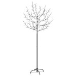Vidaxl sapin de nol 200 led blanc chaud cerisier en fleurs 180 cm