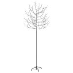 Vidaxl sapin de no�l 220 led bleues cerisier en fleurs 220 cm