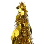Vidaxl sapin de nol artificiel escamotable dor 120 cm pet