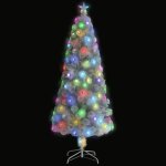 Vidaxl sapin de noël artificiel avec led blanc 180 cm fibre optique Vidaxl sapin de noël artificiel avec led blanc 180 cm fibre optique