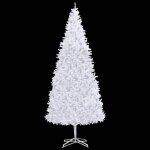 Vidaxl sapin de noël artificiel avec led et boules 500 cm blanc Vidaxl sapin de noël artificiel avec led et boules 500 cm blanc