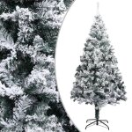 Vidaxl sapin de nol artificiel led boules flocons de neige vert 300cm