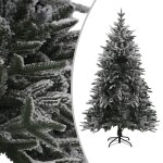 Vidaxl sapin de nol artificiel led et flocons de neige 120 cm pvc pe