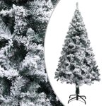 Vidaxl sapin de nol artificiel led et flocons de neige vert 120 cm