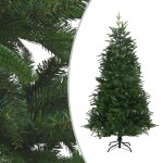 Vidaxl sapin de no�l artificiel avec led vert 180 cm pvc et pe