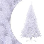 Vidaxl sapin de nol artificiel moiti avec support blanc 180 cm pvc