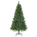 Vidaxl sapin de nol artificiel avec pommes de pin vert 150 cm
