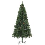 Vidaxl sapin de nol artificiel avec pommes de pin vert 180 cm