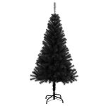 Vidaxl sapin de nol artificiel avec support noir 150 cm pvc