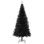 Vidaxl sapin de nol artificiel avec support noir 210 cm pvc