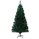 Vidaxl sapin de noël artificiel avec support vert 150 cm fibre optique Vidaxl sapin de noël artificiel avec support vert 150 cm fibre optique