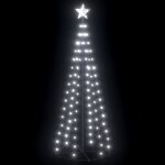 Vidaxl sapin de no�l c�ne 100 led blanc froid d�coration 70x180 cm