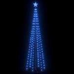 Vidaxl sapin de no�l c�ne 136 led bleu d�coration 70x240 cm