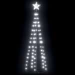Vidaxl sapin de nol cne 70 led blanc froid dcoration 50x120 cm