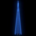 Vidaxl sapin de no�l c�ne 752 led bleues d�coration 160x500 cm