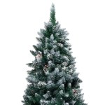 Vidaxl sapin de nol avec pommes de pin et neige blanche 150 cm