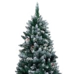 Vidaxl sapin de nol avec pommes de pin et neige blanche 180 cm