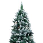 Vidaxl sapin de nol avec pommes de pin et neige blanche 240 cm