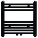 Vidaxl sche - serviettes eau chaude  rails droits noirs de 480 x 480 mm