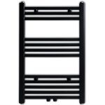 Vidaxl sche - serviettes eau chaude  rails droits noirs de 500 x 764 mm