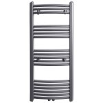 Vidaxl sche - serviettes eau chaude  rails incurvs gris de 500 x 1160 mm