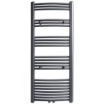 Vidaxl sche - serviettes eau chaude  rails incurvs gris de 600 x 1424 mm