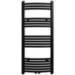 Vidaxl sche - serviettes eau chaude  rails incurvs noirs de 500 x 1160 mm