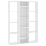 Vidaxl s�parateur de pi�ce / biblioth�que blanc 100x24x140 cm agglom�r�