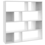 Vidaxl s�parateur de pi�ce / biblioth�que blanc 110x24x110 cm agglom�r�